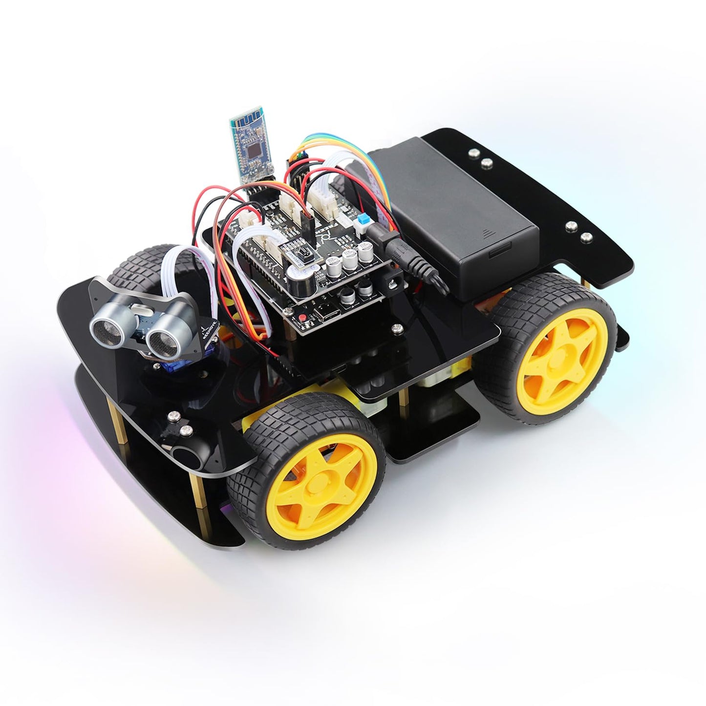 Freenove 4WD Car Kit (Compatible with Arduino IDE), Line Tracking, Obstacle Avoidance, Wireless Control App, Ultrasonic Sensor Motor Servo