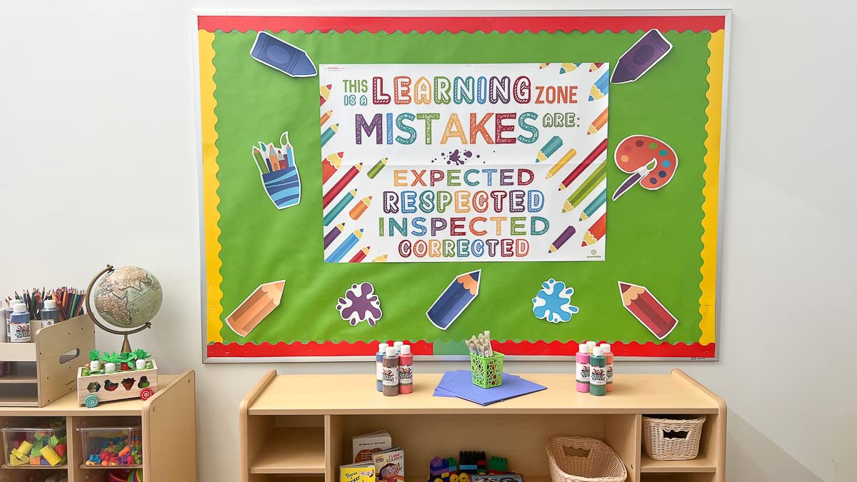 Sproutbrite 2 Large 13.5" x 39" Motivational Posters for Classroom - Learning Zone - Educational, Motivational & Inspirational Growth Mindset for Teacher, Students Creates a Supportive Learning Zone