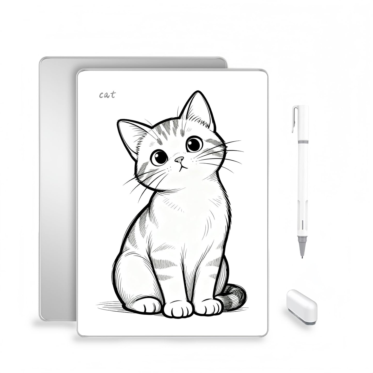 LAISANIM LCD Writing Pad with Instantly Erase, Basics Reusable Writing Pad, Digital Drawing Tablet, Includes Pen, Eraser, for Student Wokers.