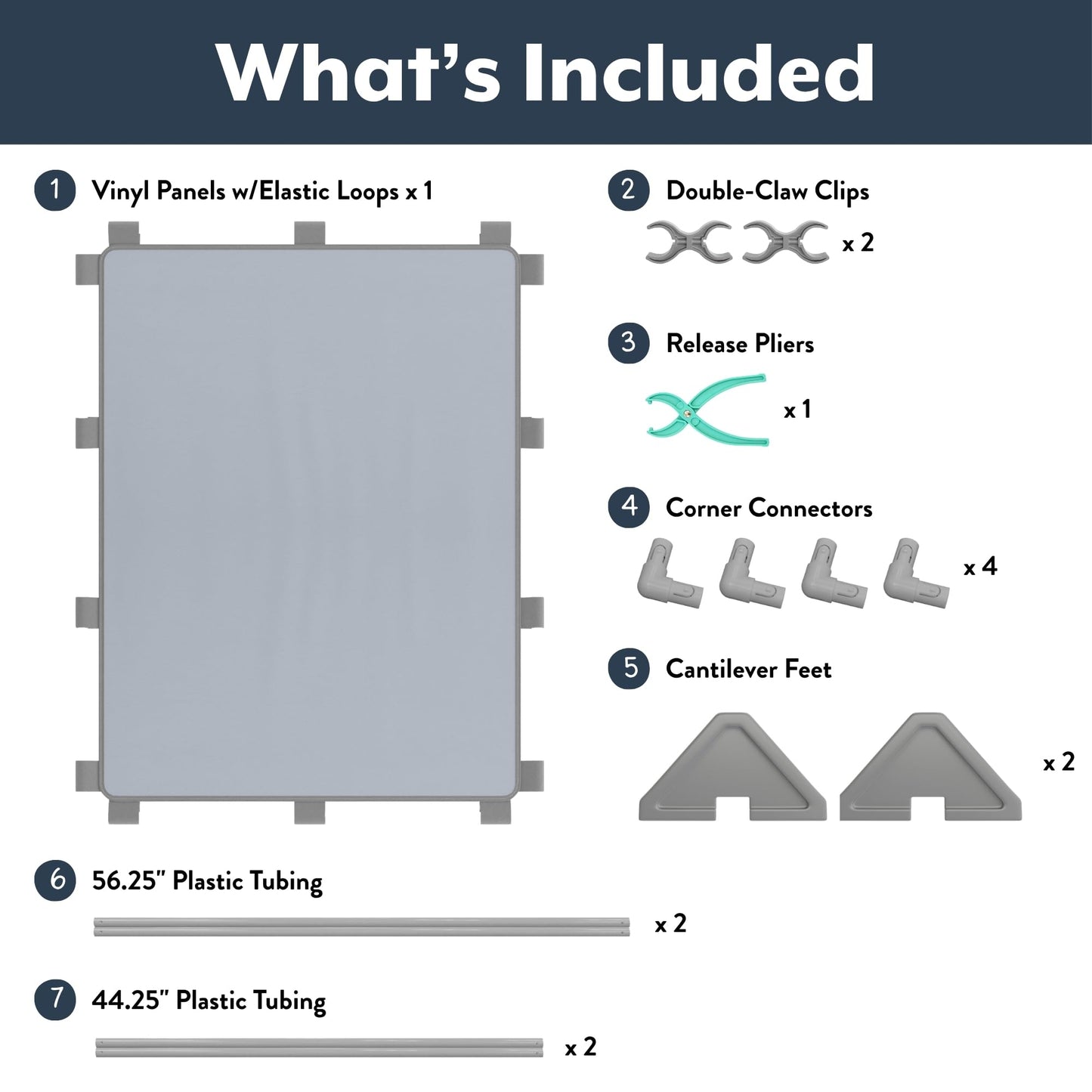 Children's Factory Big Screen PlayPanel, Kids Room Divider, Classroom Privacy Screen, Cantilever Feet Included, Fog Blue