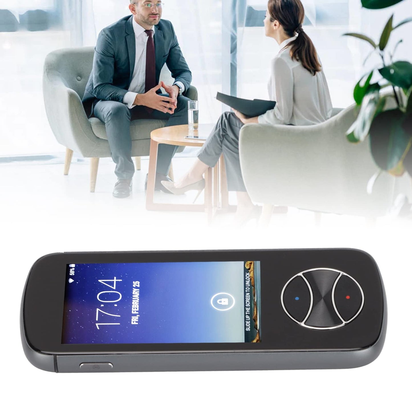 PUSOKEI Smart Voice Language Translator 127 Languages Two-Way Instant Voice Interpreter Electronic Handheld Pocket Language Translater Devices Photo Translator for Travel, Shopping, Entertainment
