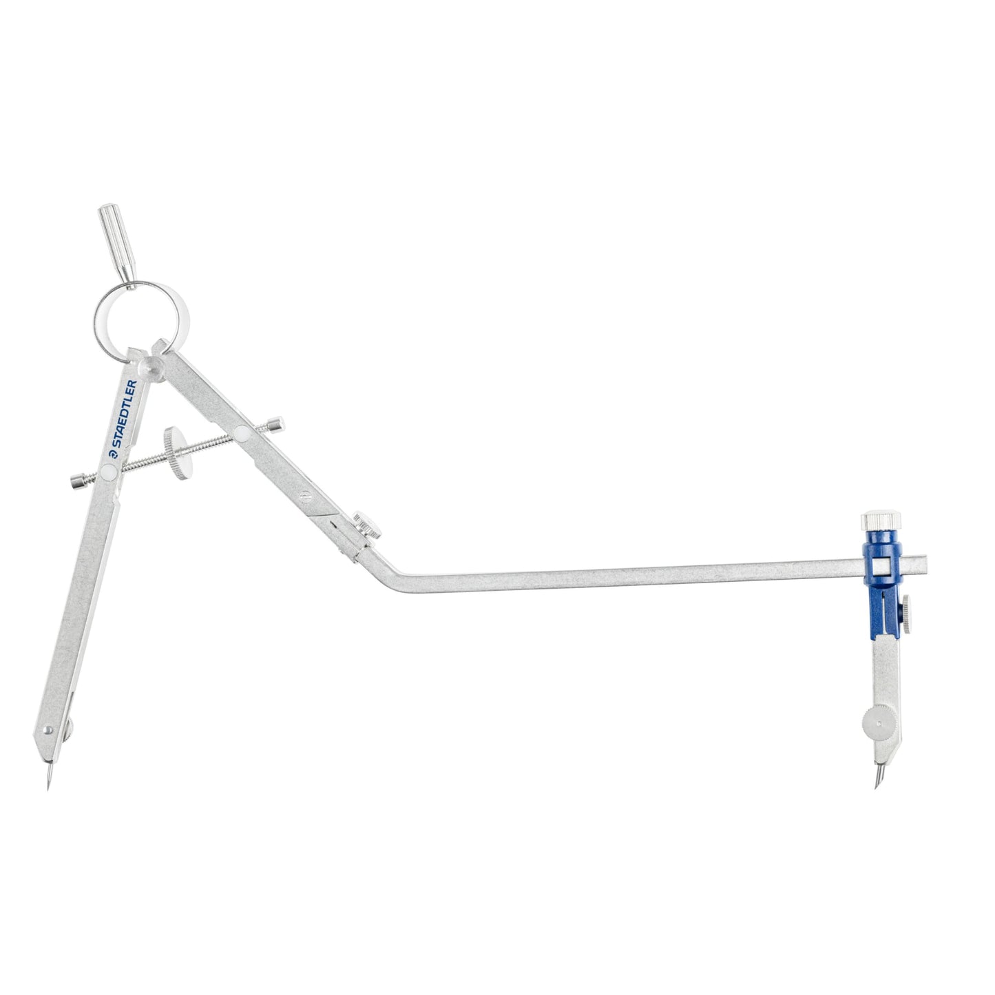 Staedtler Mars Comfort, Professional Drafting, Drawing Compass with Extension Arm, Draws Circles up to 19.5 Inch Diameter, Spring Bow Compass with Center Adjuster Wheel, 551 02