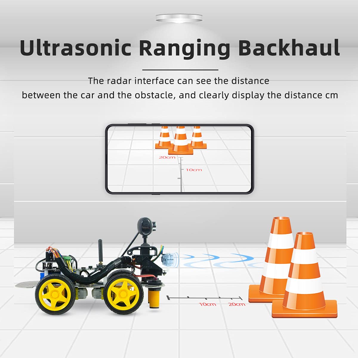 WiFi Smart Robot Car Kit with UNO R3, Line Tracking and Obstacle Avoidance Ultrasonic Sensor, HD Camera Wireless RC Intelligent Educational Kit Car Robotic Kit for Arduino Learner (Upgraded Version)