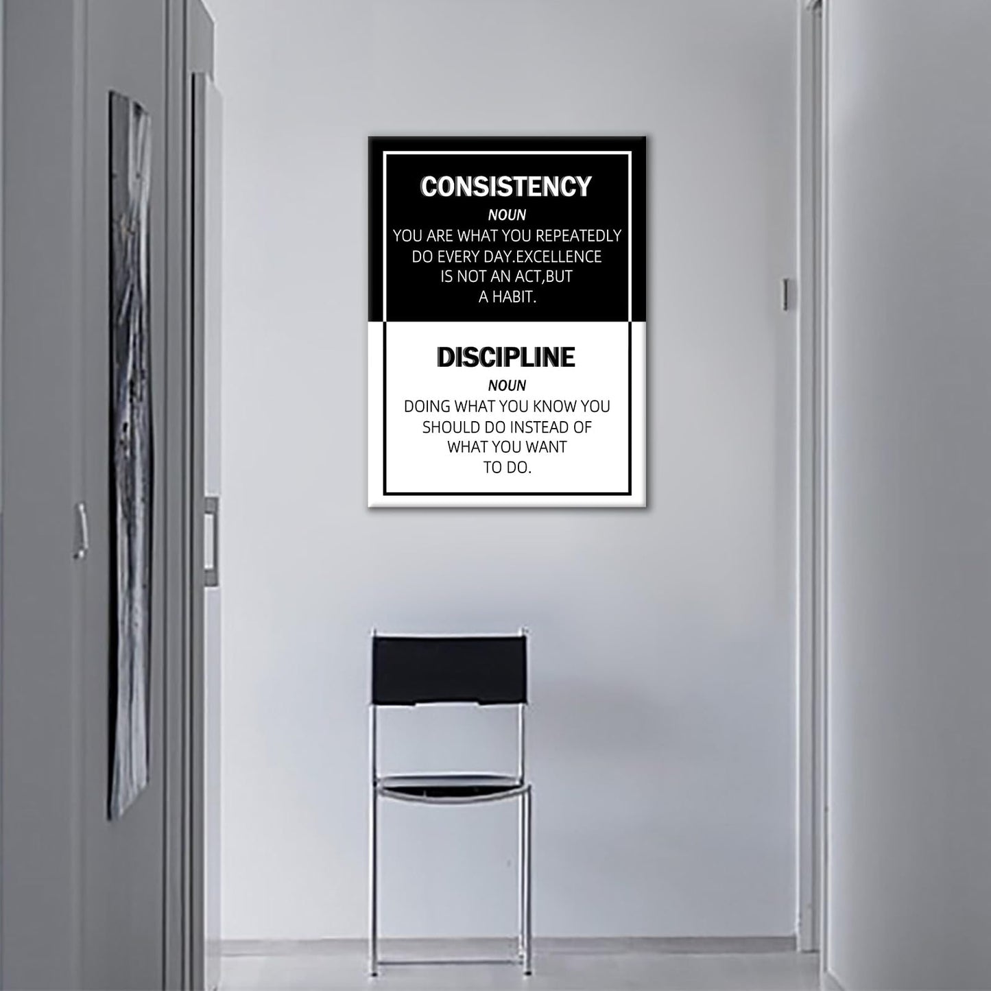 DINGFUN Motivational Canvas Wall Art Inspirational Office Wall Decor Painting Poster Modern Inspiring Picture Print Artwork for Modern Home Bedroom Office Workplace Gym Ready to Hang [18''Hx24''W]