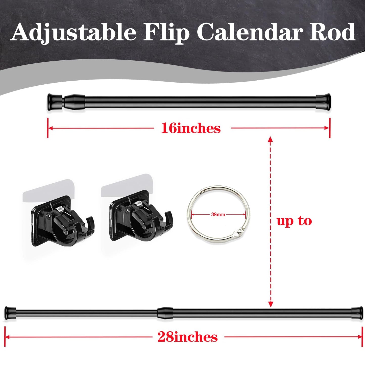 Flip Calendar Bulletin Board Set Classroom Decorations for Whiteboard with Adjustable Flip Calendar Rod Holder Date Cards Days of The Week for Classroom School Supplies(Rustic)