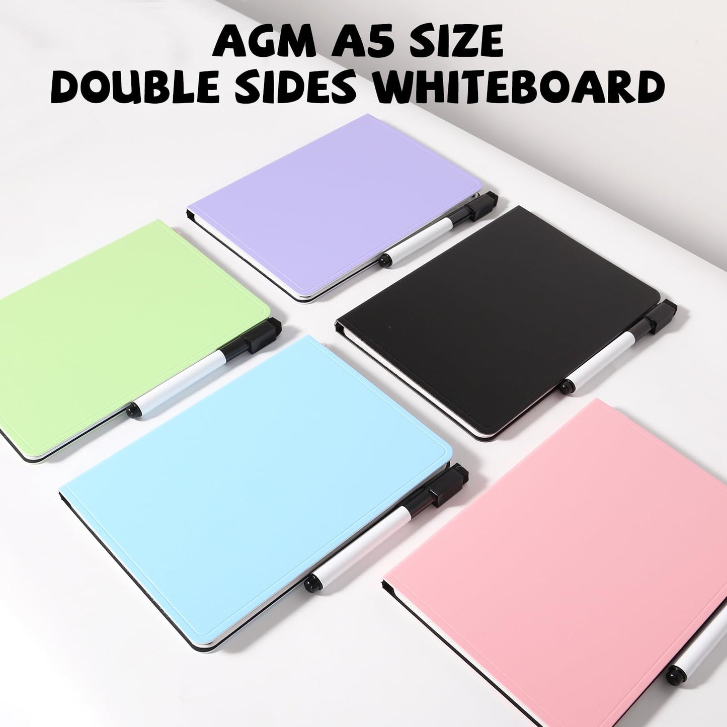 AGM Portable White Board Dry Erase, Double Sided Folding Whiteboards with Pen, Small Dry Erase Board for Study, Meeting, Doodling, Planning, Grass Green