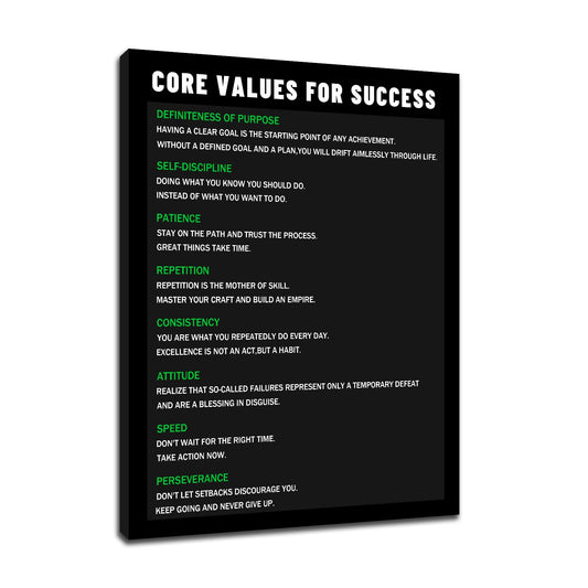 Inspirational Canvas Wall Art Motivational Success Entrepreneur Quotes Poster Print Positive Theme Picture Painting Artwork for Office Gym Classroom Stretched And Framed [18" W x 24" H]
