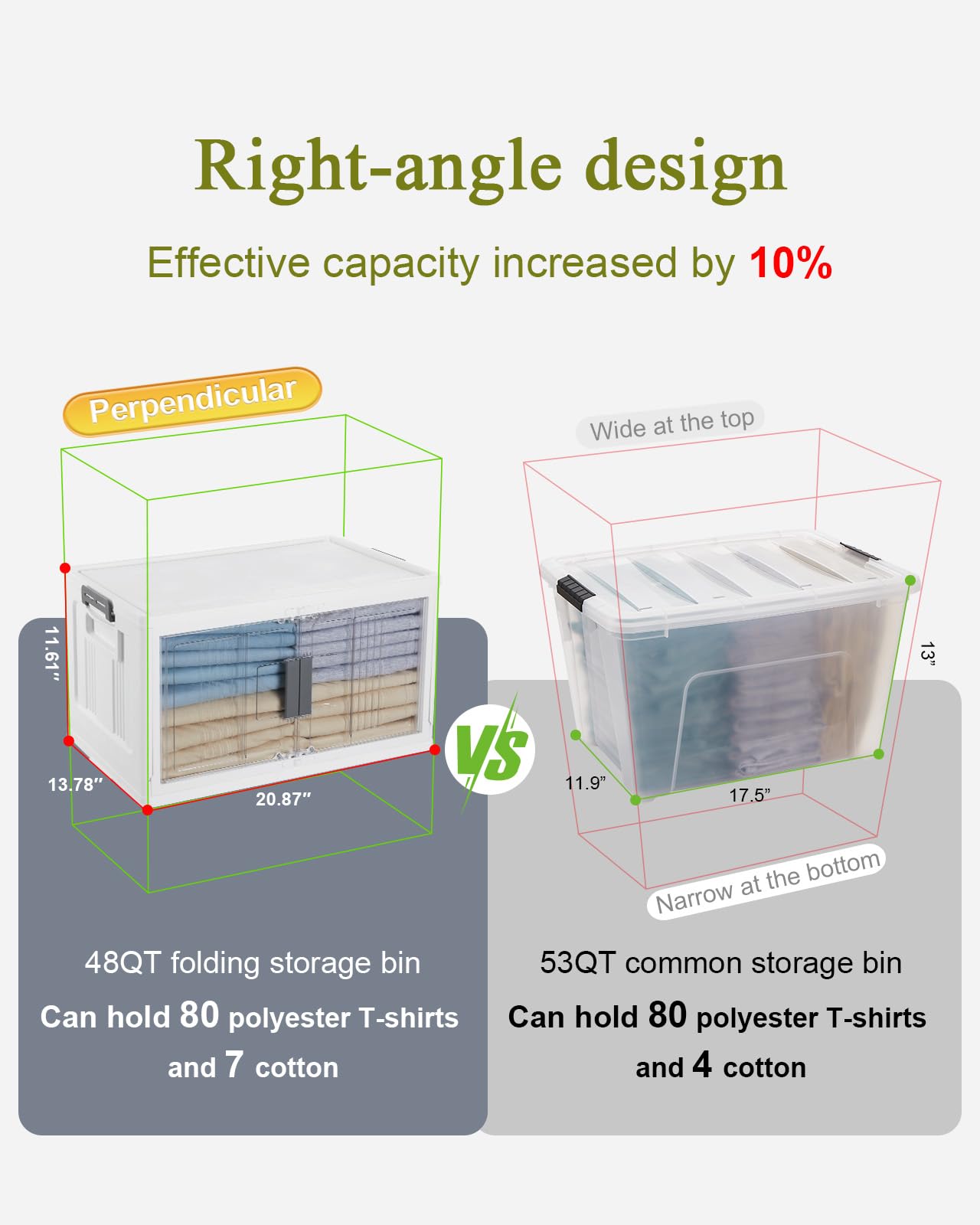 OlarHike 144QT Lockable Storage Bins with Lids - Folding Storage Cabinet with Doors & Wheels, Collapsible Plastic Box for Dorm, Closets, Office, School, Stackable Organizer & Containers, Gifts, 3 Pack