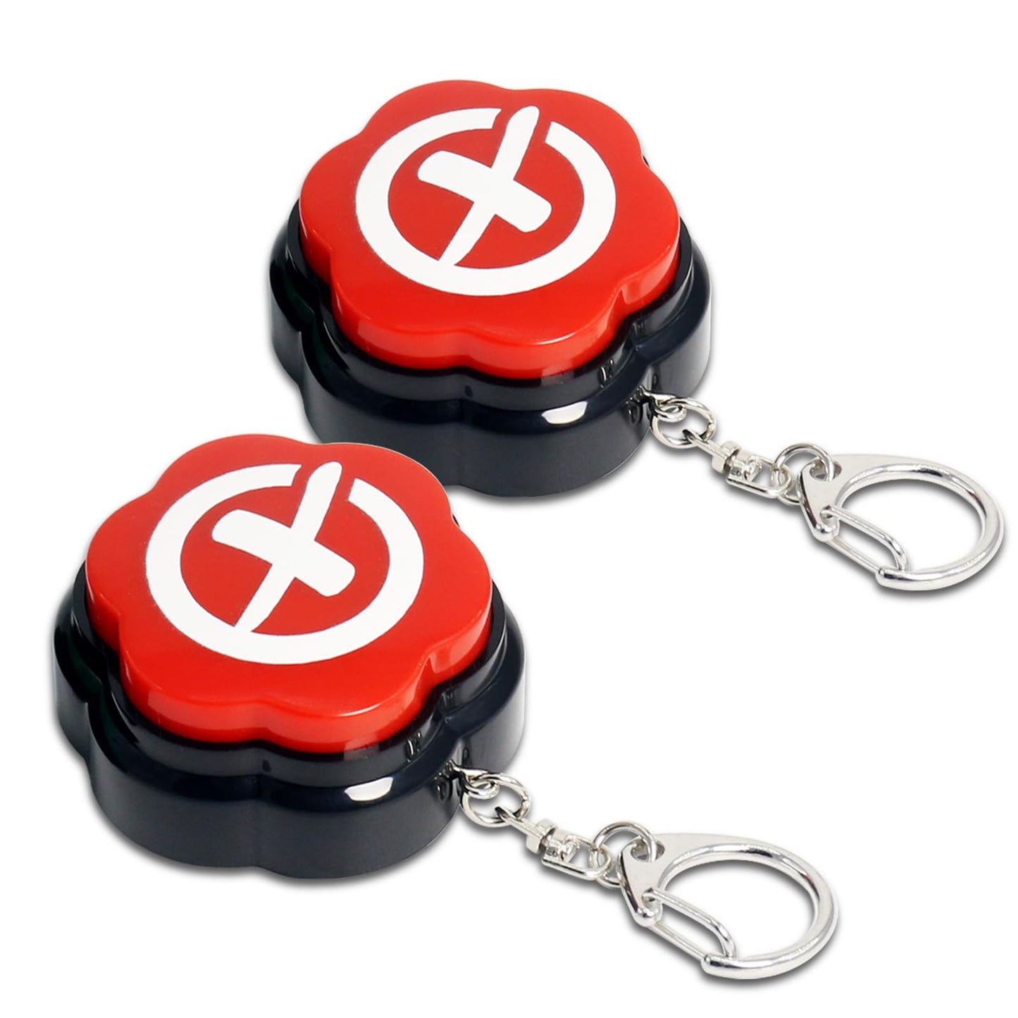 2 Pack Wrong Buzzers, Sound Buttons Portable Keychain with Sound, Answer Buzzers Set of 2, Incorrect Buzzers for Game Show, Wrong Buttons for Communication