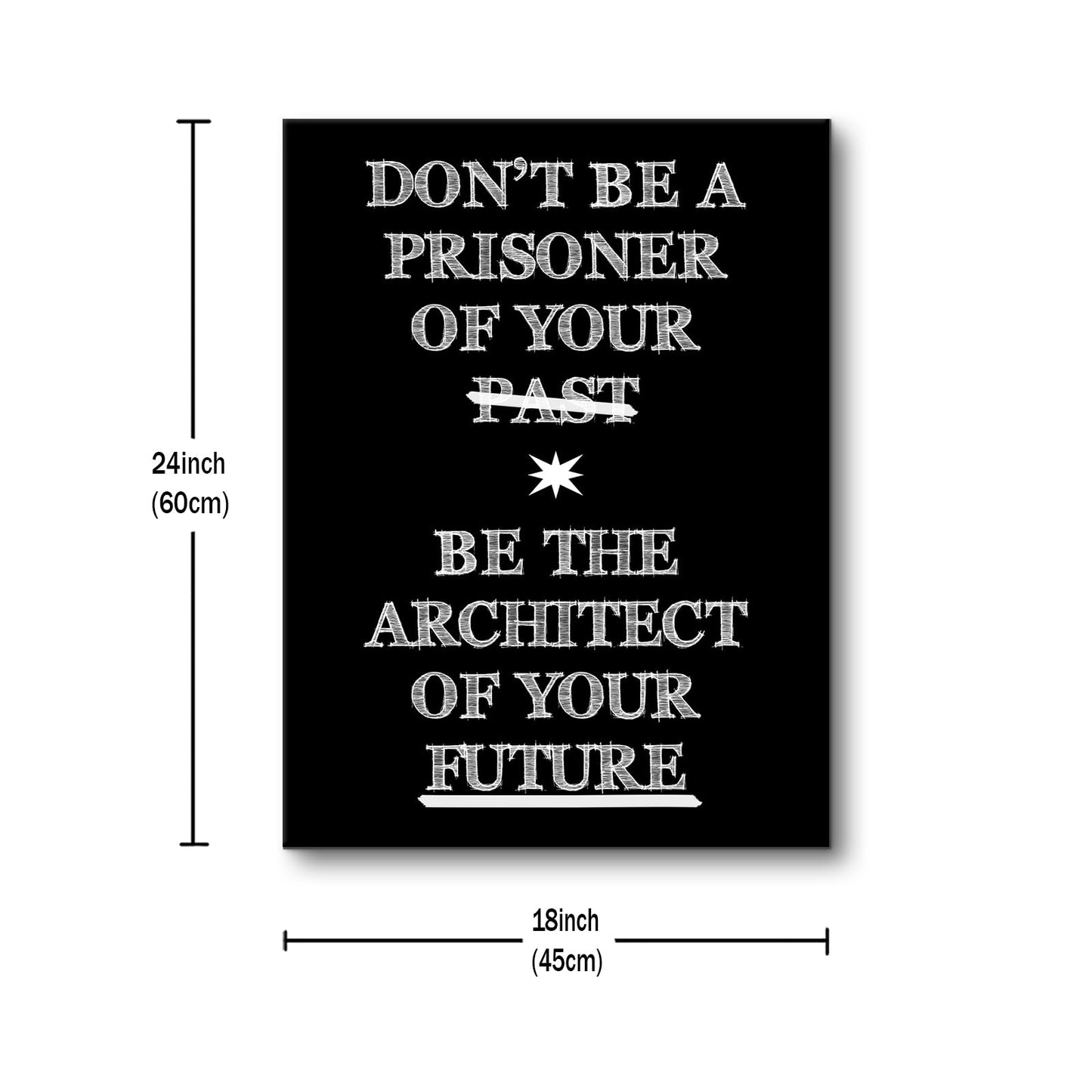 Motivational Canvas Wall Art Positive Sign Print Poster Successful Entrepreneur Quotes Picture Painting for Office Class Room School Wall Decoration Stretched and Framed [18''Wx24''H]