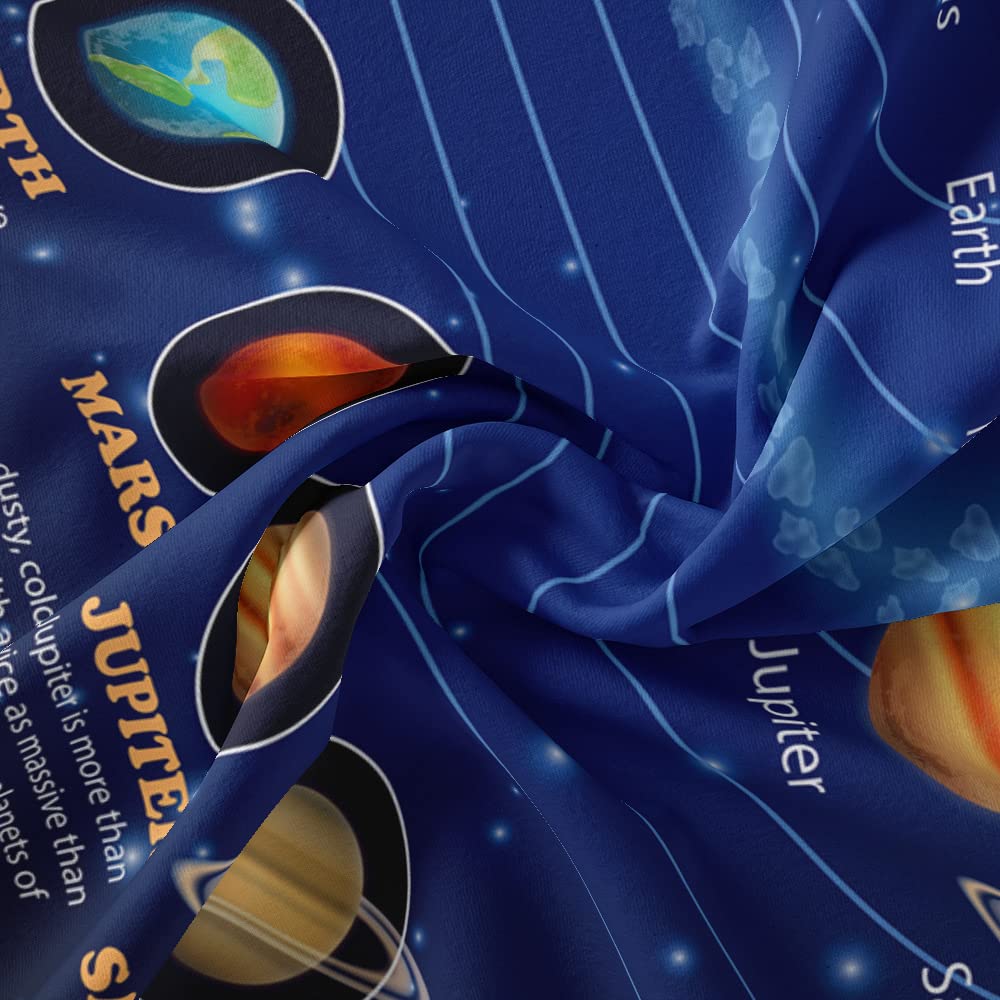 Solar System Tapestry for Kids Boys Bedroom, Outer Space Galaxy Educational Party Poster Tapestries Decorations Wall Art Hanging Classroom Living Room Office Decor 60X40" Backdrop
