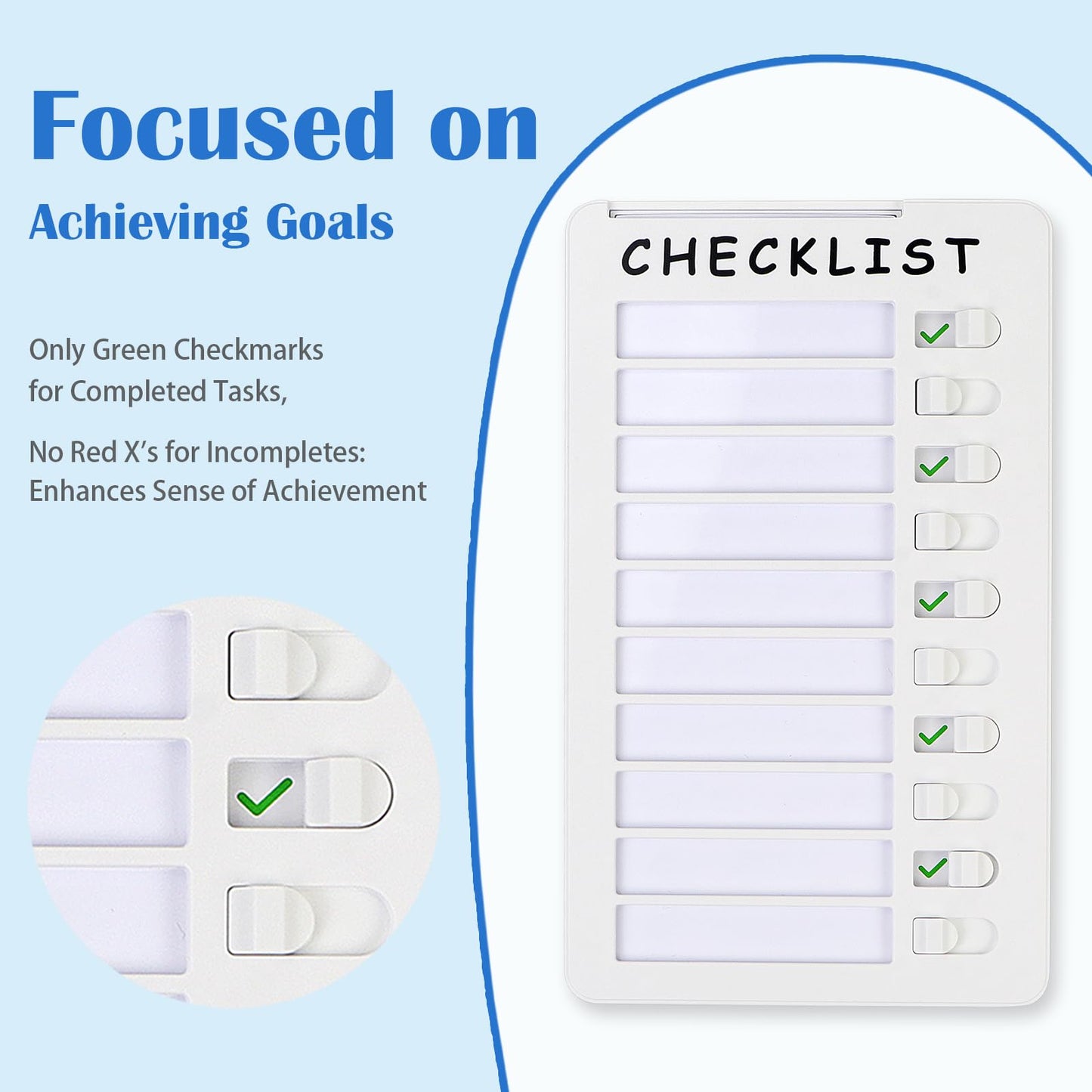 2pcs Dry Erase Chore Chart, Standable Whiteboard Checklist Board, Chore Chart for Kids Routine Chart with Two Markers (Standable)