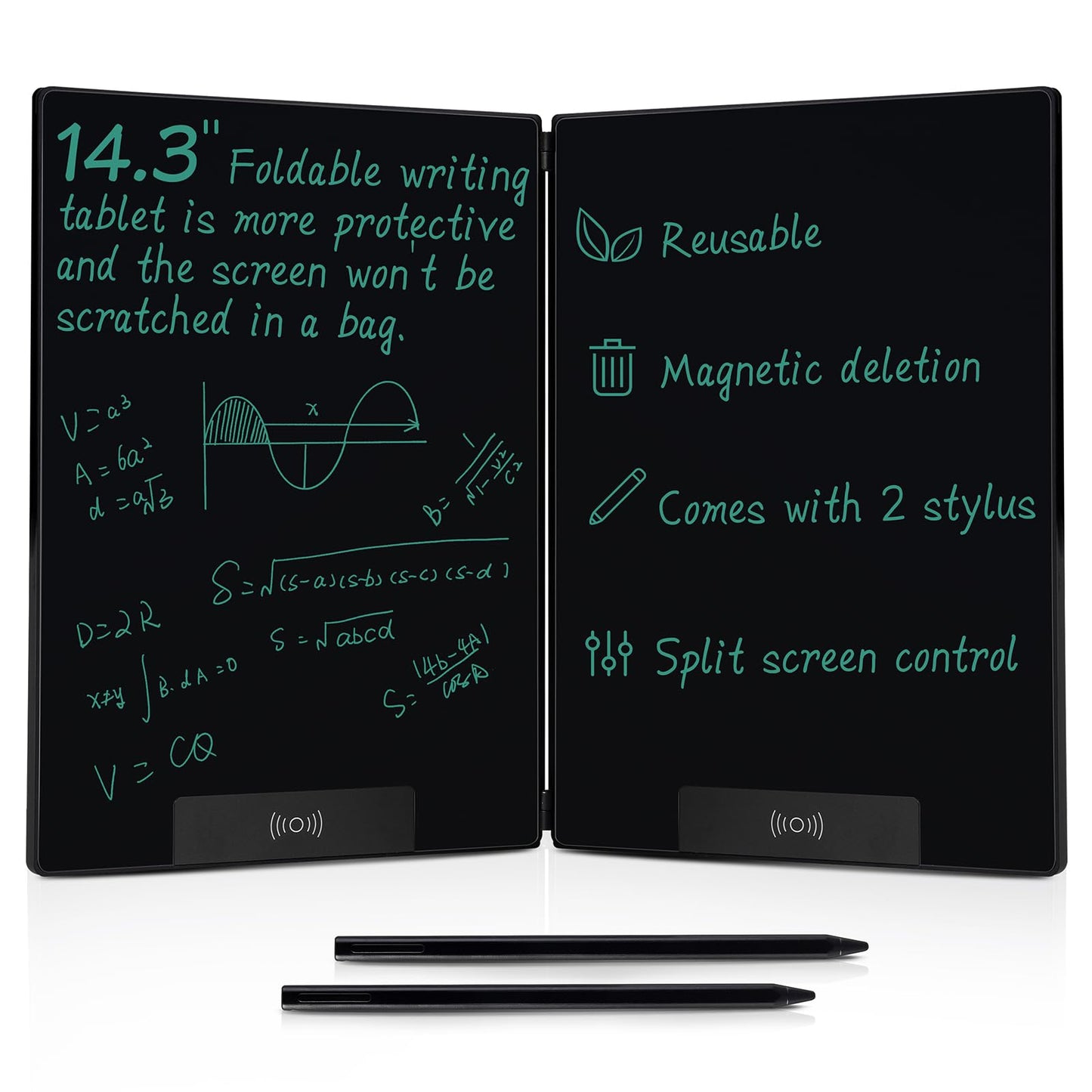 LCD Writing Tablet for Adult: 14.3 Inch Fold Screen Notepad Portable