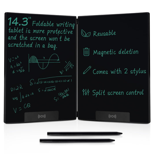 LCD Writing Tablet for Adult: 14.3 Inch Fold Screen Notepad Portable