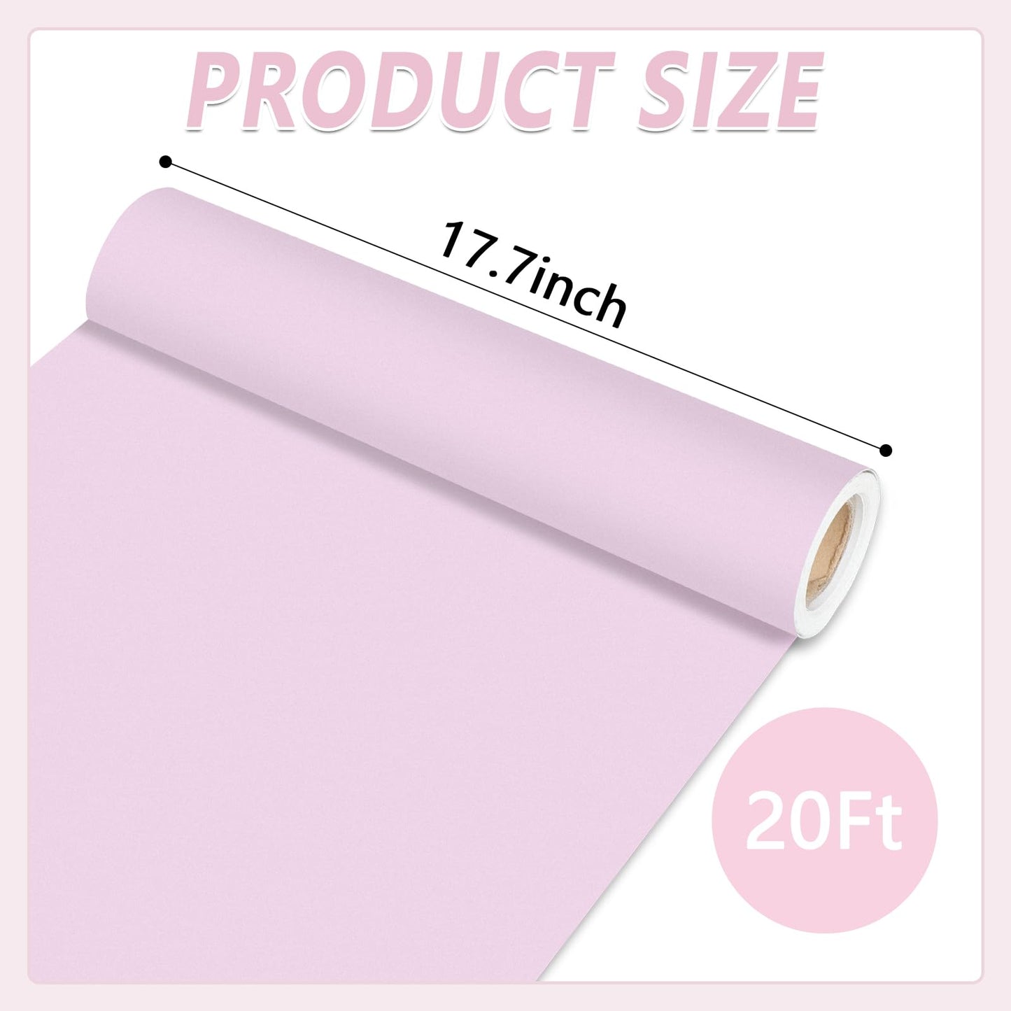 Qyeahkj Lavender Bulletin Board Paper Roll Light Purple Bulletin Board Background Paper Fade Resistant Classroom Decoration Poster Art Craft Home Wall Education Decoration Supplies 17.7in x 20ft