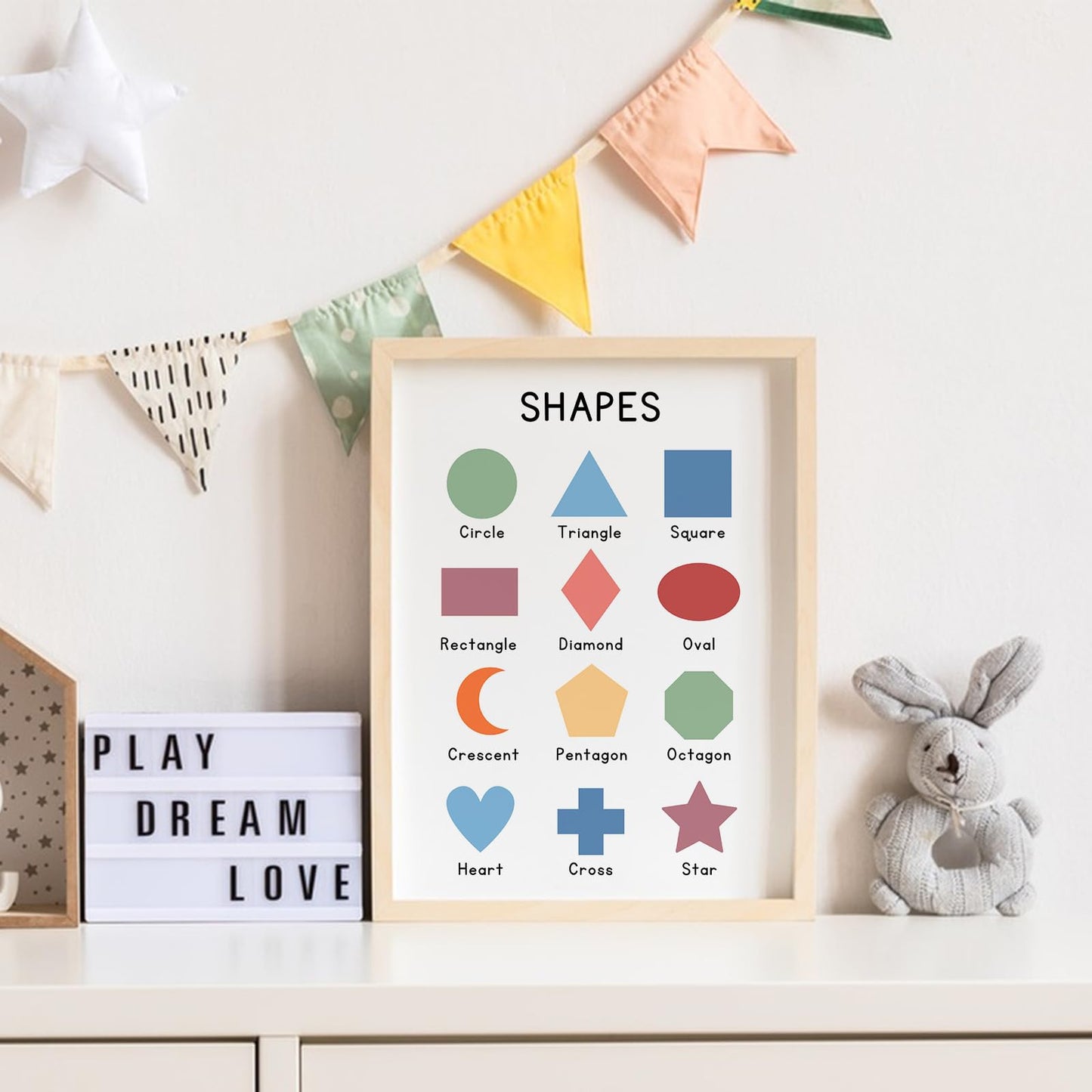 Classroom Posters – 12 Educational Wall Charts with Alphabet, Numbers, Colours, Days, Months, Shapes & More – Learning Resources for Toddlers, Preschool & Kindergarten – Nursery, Homeschool & School Supplies