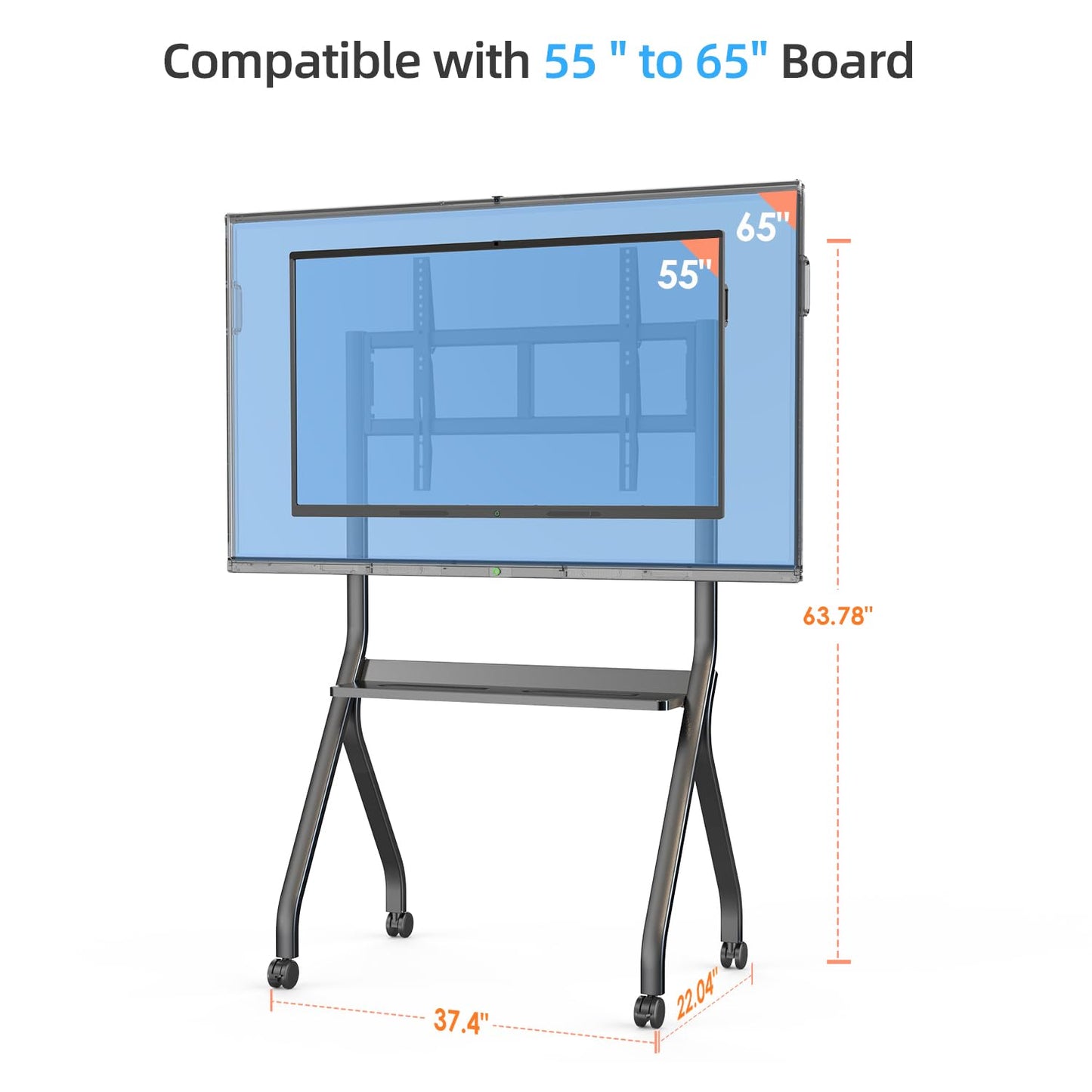 QIXZOCV Portable Stand for 55-65 Inch Smart Board