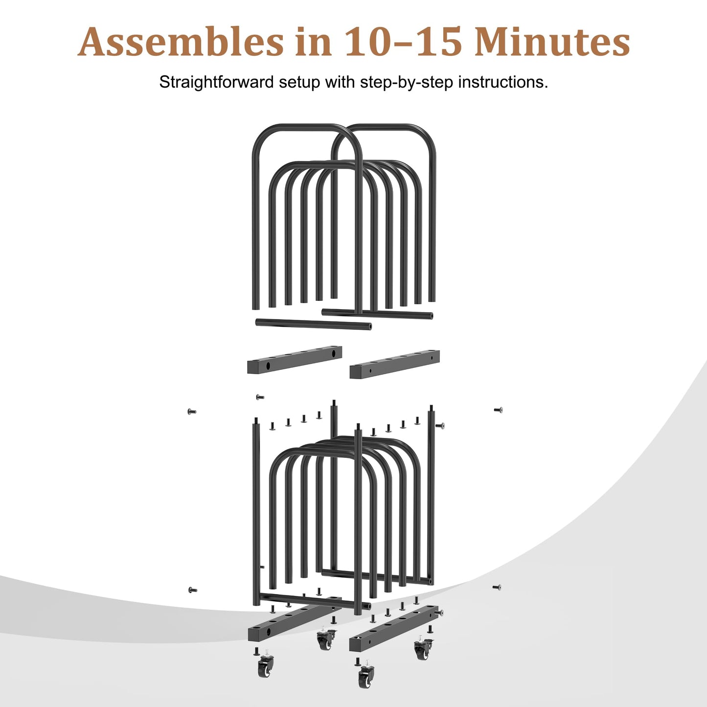 GARVIN Art Storage Rack with Wheels, 2-Tier Metal Art Drying Rack for Small Canvases, Heavy-Duty Organizer for Artwork, Prints & Panels, Studio & Classroom (Black)