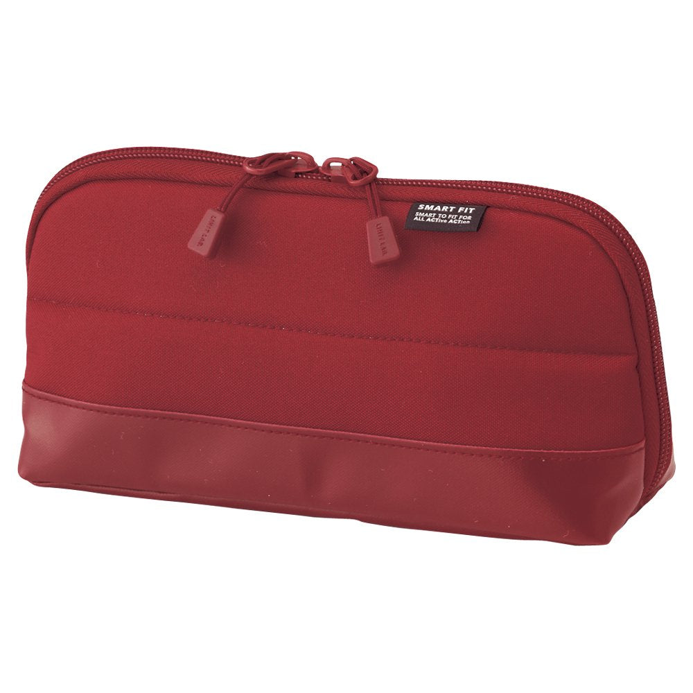 LIHIT LAB Pen Case (Pencil Case), Water & Stain Repellent, 8" x 4'', Red (A7688-3)