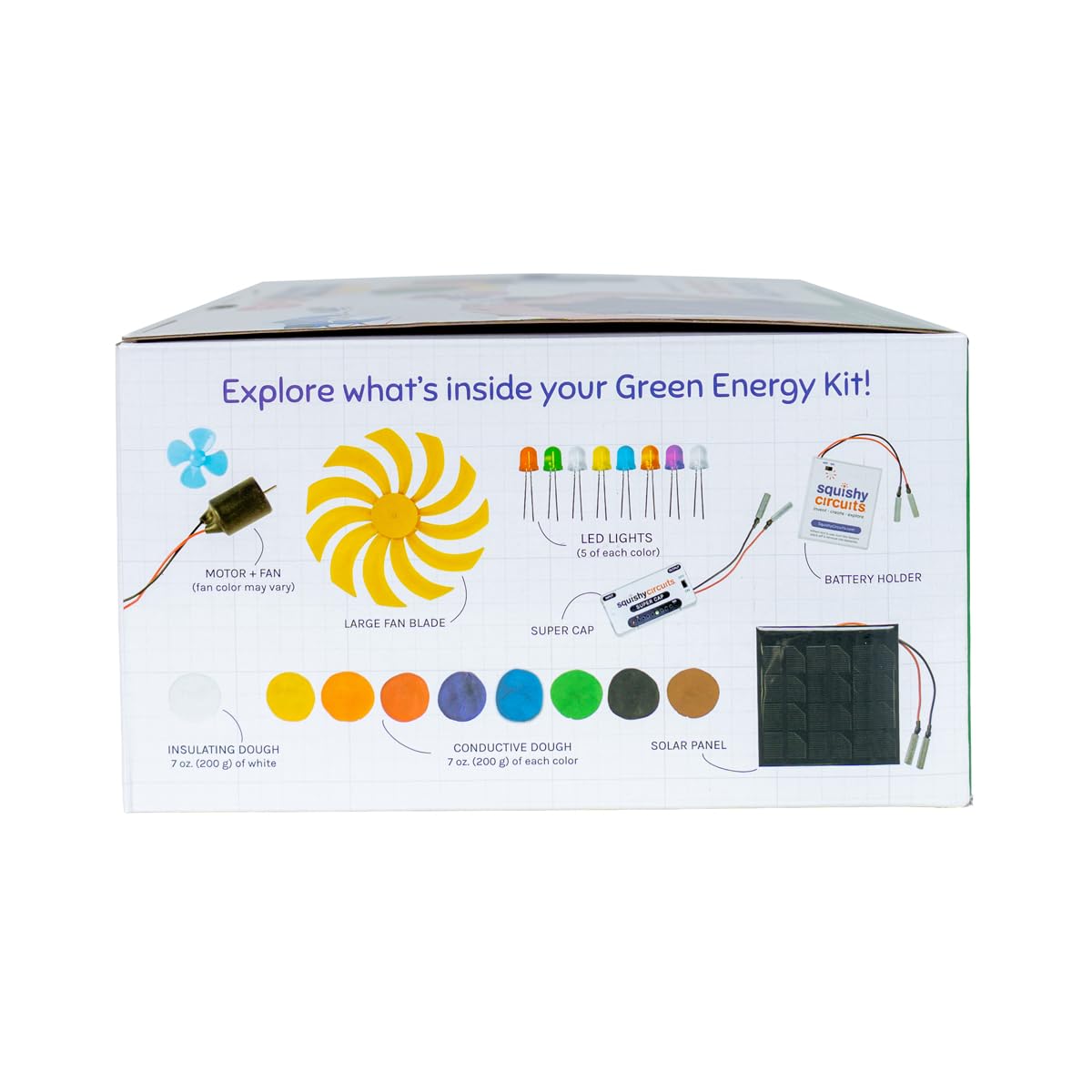 Squishy Circuits Green Engineering Kit - Explore Electrical Circuits, Solar Power, Wind Power and More with Play Dough - STEM Science Kits for Kids Age 8-12