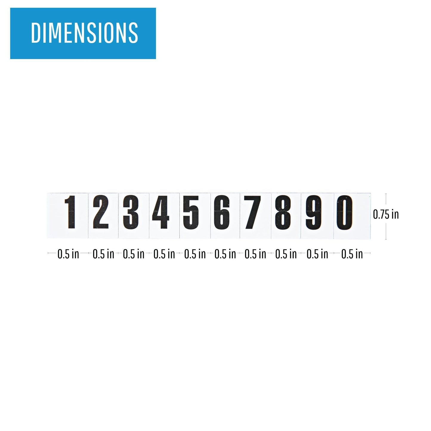 MasterVision Interchangeable Magnetic Board Accessories, Numbers, Black, 0.75" h