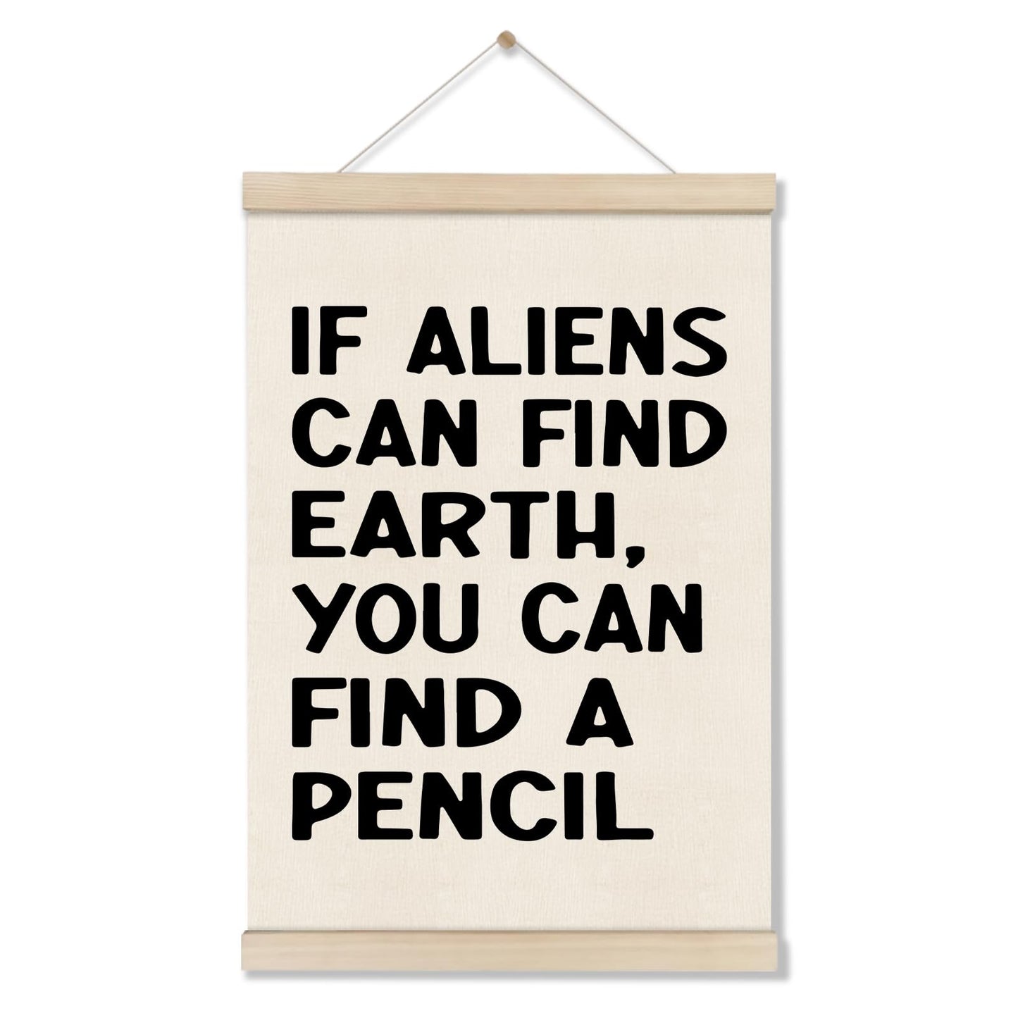 DOI-LANEE Funny School Classroom Posters Hanger Frame, Math Classroom Must Haves Canvas Wall Decor 16x12 Inch, Homeschool Decor, High School Gifts for English Teachers Students Teen Boys Girls