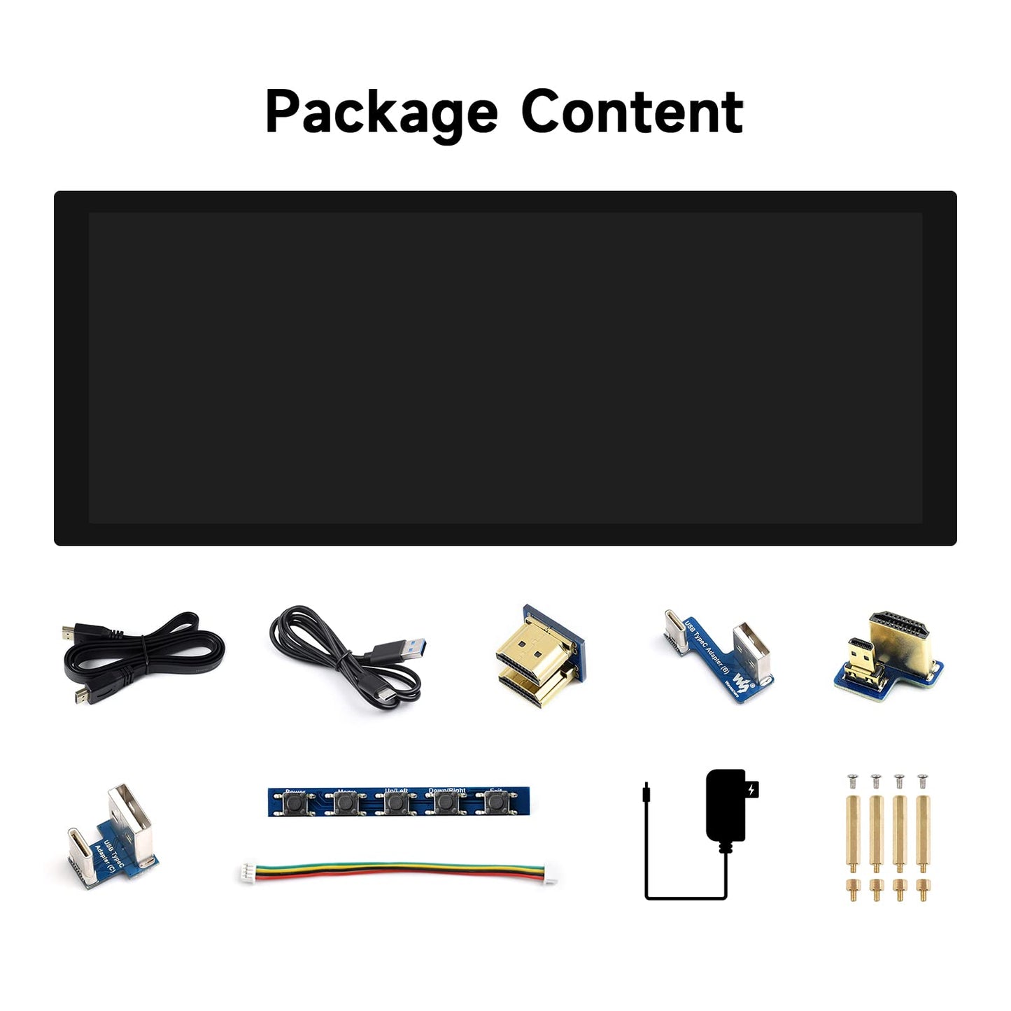 waveshare 9.3inch Capacitive Touch Display, 1600×600 Resolution, Raspberry Pi 5/4B/3B/Zero/Zero W/Zero 2W/Pico/Pico W/Pico WH, Support Jetson Nano/Jetson Orin Nano, Supports Windows 11/10/8.1/8/7