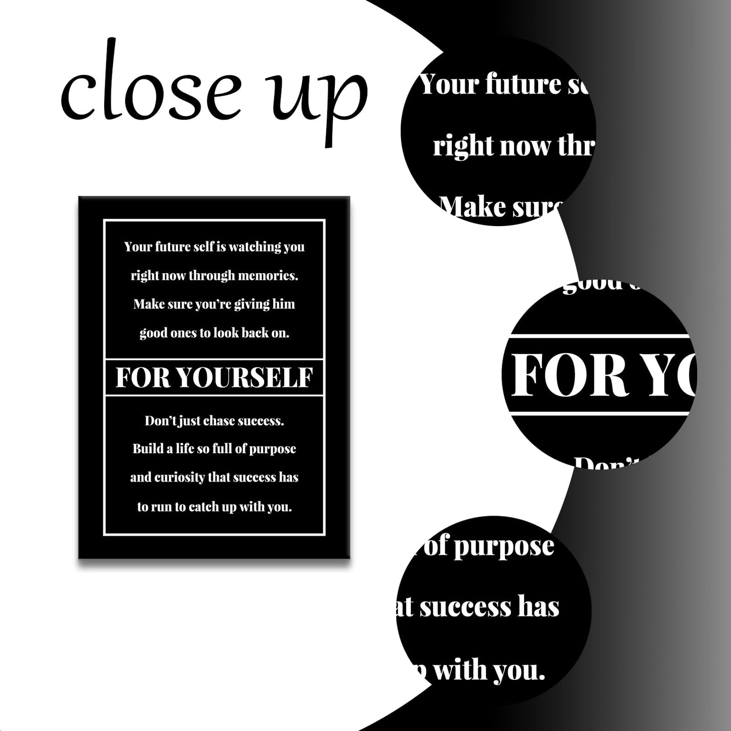 Motivational Canvas Wall Art For Yourself Entrepreneur Quotes Poster Print Inspirational Pictures Painting for Office Class Room School Wall Decoration Stretched and Framed [18''Wx24''H]