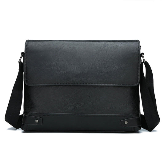 Messenger Bag for Men, 13 inch Purse Crossbody Bag, Waterproof Shoulder Bag for Office Business (Black)