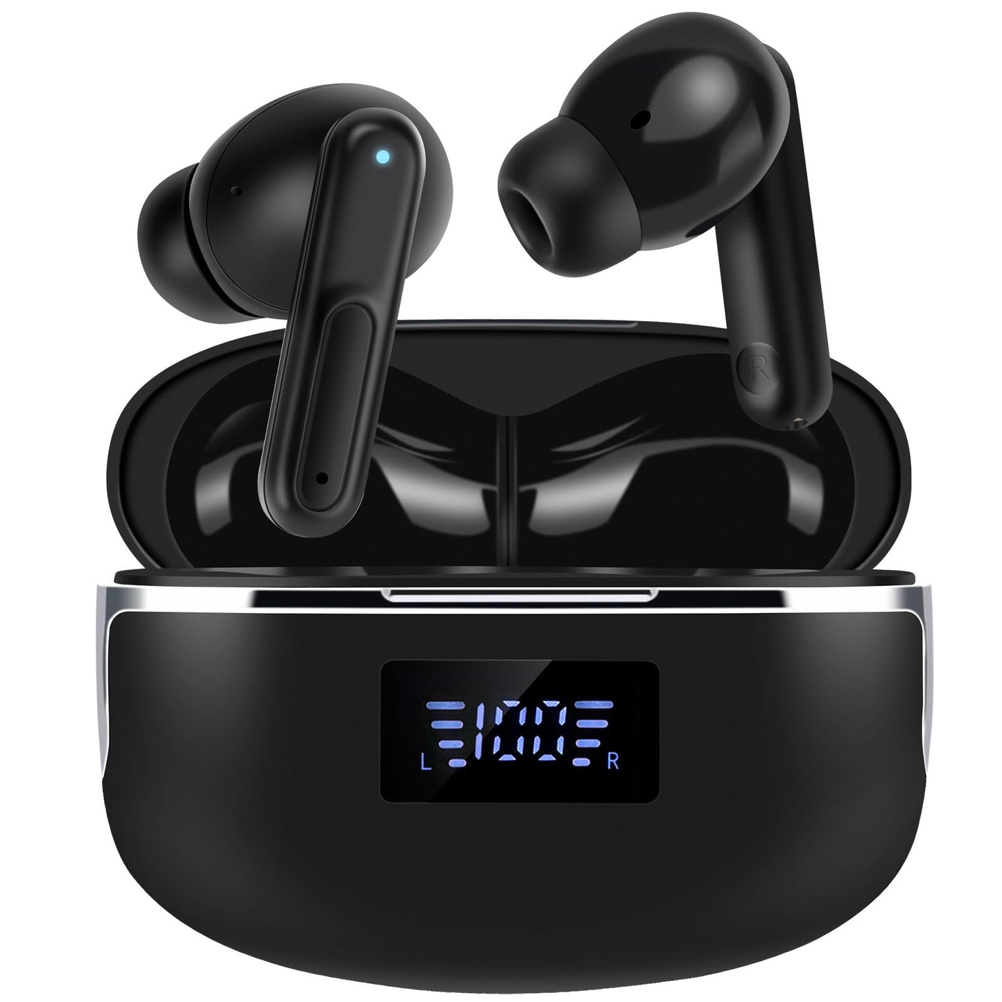 Real Time Language AI Translator Earbuds, Seamless 144 Language Translation with App Support for iOS and Android, Bluetooth 5.3 Connectivity - Audio Translator (Black)