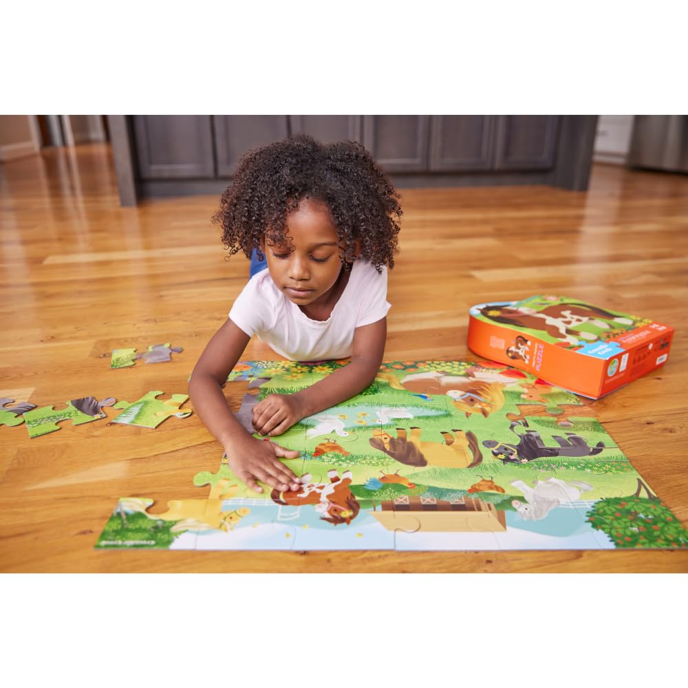 Crocodile Creek Jigsaw Puzzle, 36 Piece for Kids 3 Years and Up, Heavy-Duty Shaped Box for Storage, Finished Puzzle Size 18 x 24 inches, Pretty Ponies