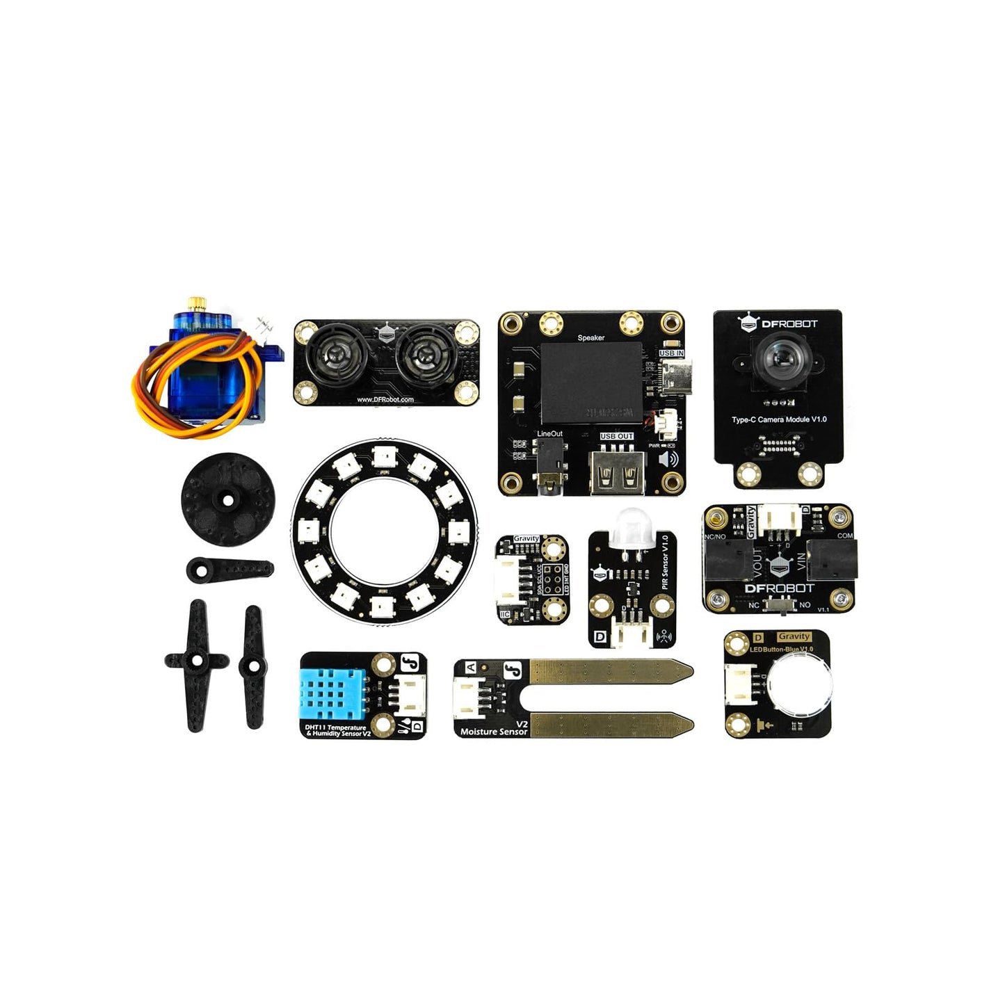 Python Starter Kit for UNIHIKER M10 (Board Not Included) | 15 Structured Lessons for STEM | Learn AI & IoT Programming | with Solderless Plug-and-Play Sensors