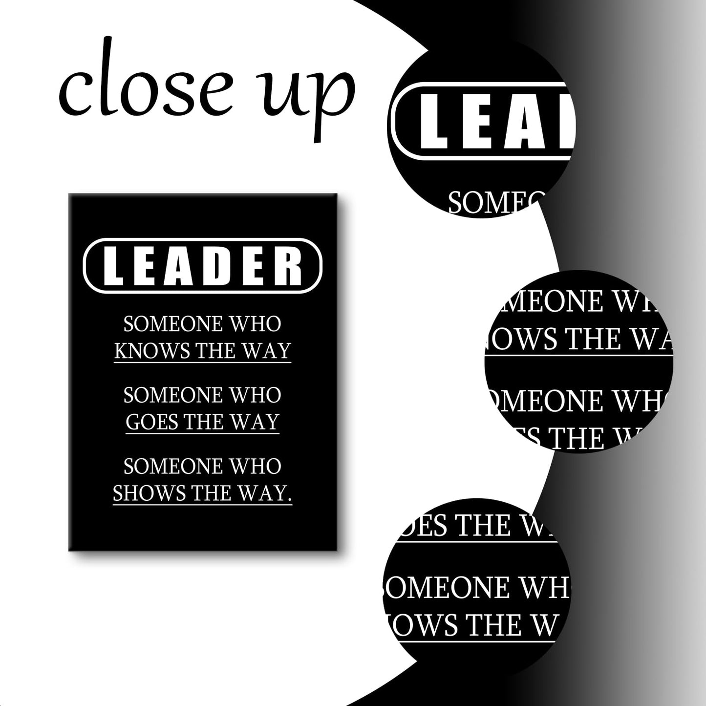 Motivational Canvas Wall Art Leader Entrepreneur Quotes Poster Print Inspirational Pictures Painting for Office Class Room School Wall Decoration Stretched and Framed [18''Wx24''H]