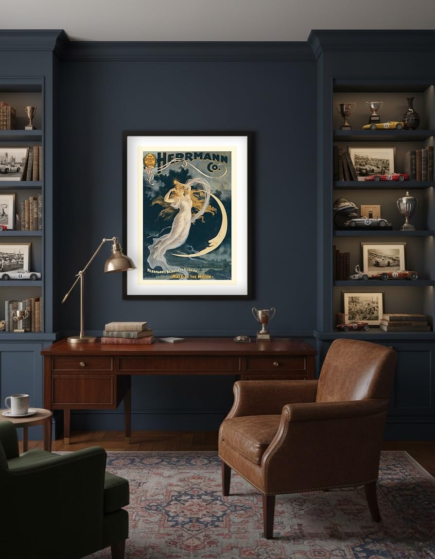 Alexander Herrmann’s Beautiful Illusion - Maid of the Moon - Vintage Magic Poster c.1898 - Master Art Print (Unframed) 9in x 12in