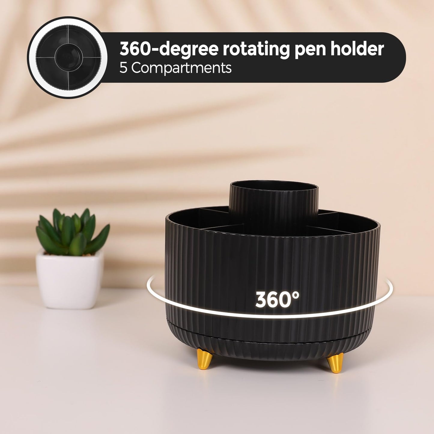 SKYDUE Black Office Supplies, Black Office Desk Accessories 10PCS, Pencil Holder for Desk, Stapler, Tape Dispenser, Scissors, Ruler, Clips and 1000pcs Staples, Desk Supplies Set