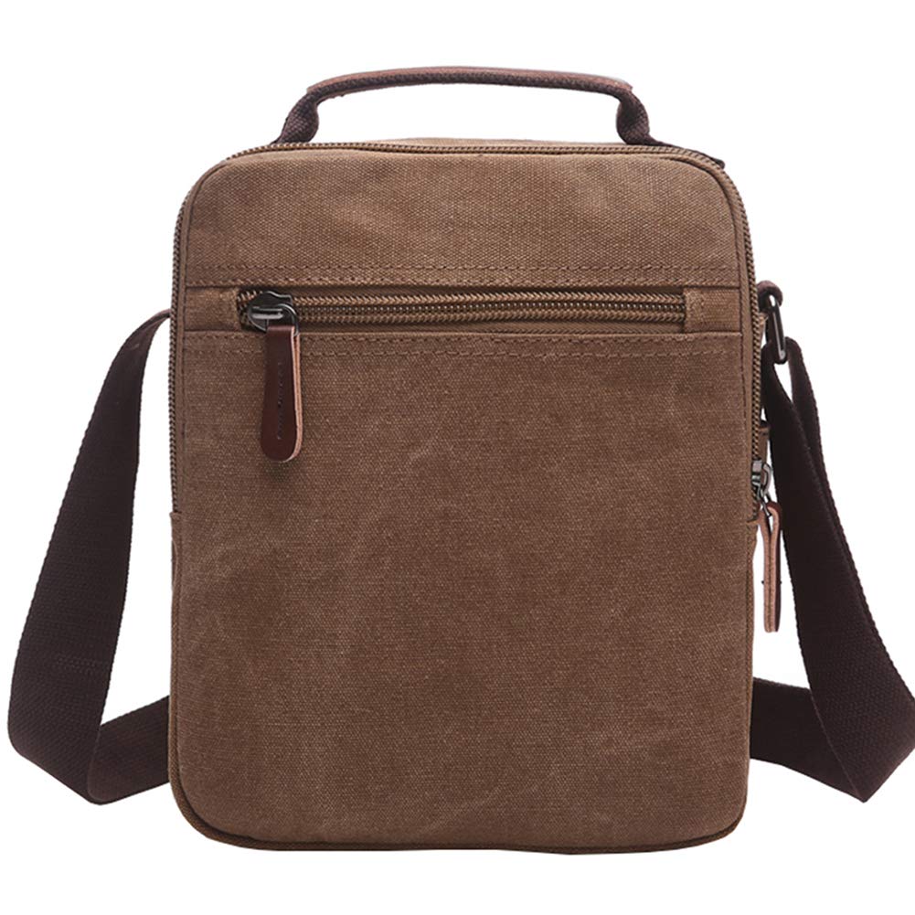 mygreen Men's Multifunctional Canvas Shoulder Bag Handbag Multi-Pockets Business Messenger Bags Outdoor Sports Over Shoulder Crossbody Side Bag