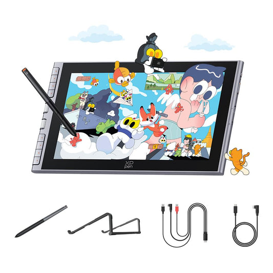 XPPen Artist 12 3rd 11.9" Drawing Tablet with Screen - 16384 Pressure X4 Chip Stylus, 99% sRGB Pro Gamut with OSD, Full-Laminated Anti-Fingerprint Etched Glass, for Android PC Professional Art