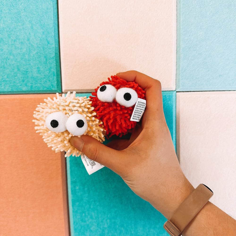Fun Express Googly Eye Dry Erase Erasers for Kids Bulk 12 Pack - Mini Whiteboard Erasers for Classroom Must Haves | Teacher Supplies for Elementary Kindergarten | Fun Plush White Board Accessories