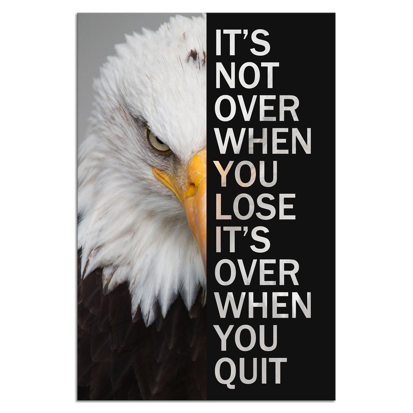 Inspirational Canvas Wall Art Inspirational Animal Eagle Poster Motivational Entrepreneur Positive Quote Picture Print Artwork Office Decor Holiday Gift Frame Ready to Hang[12''W X 18''H]