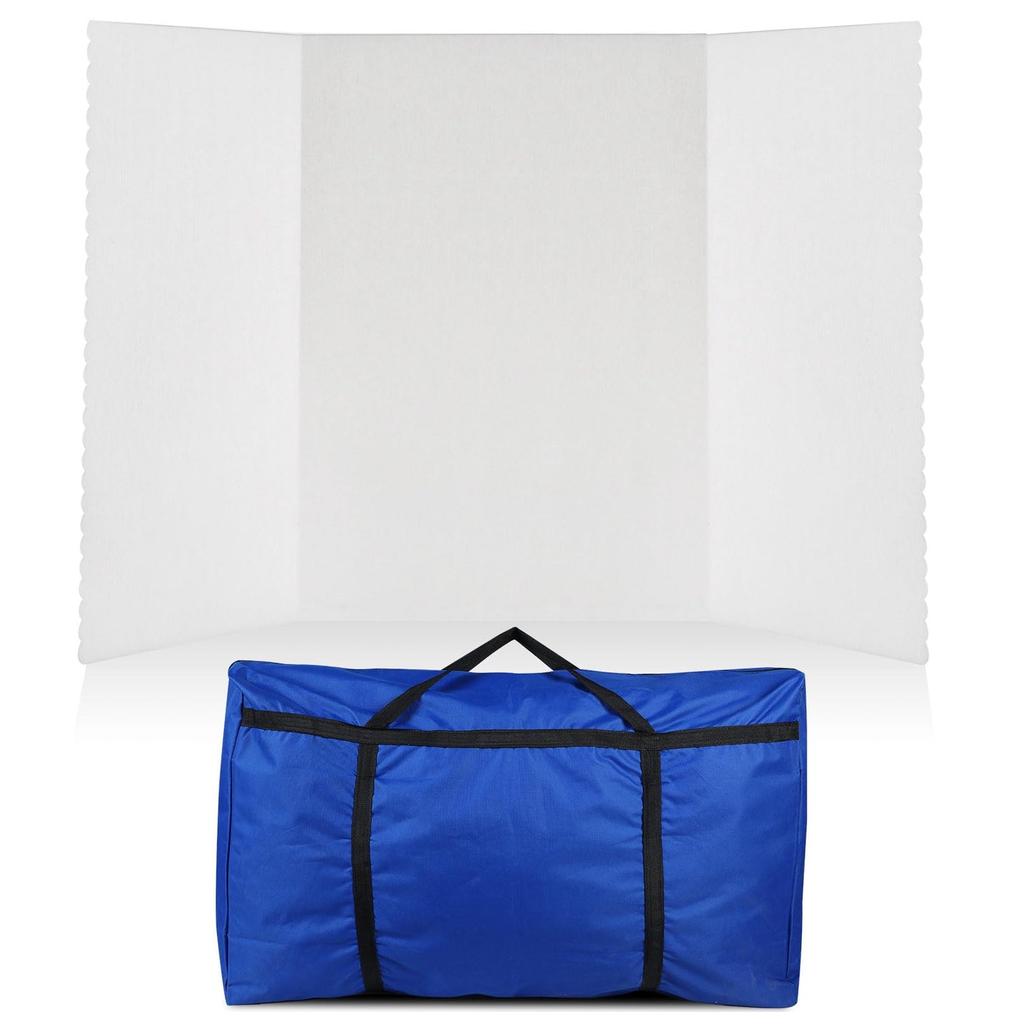 Paterr Trifold Poster Board with Storage Bag, Hook and Loop Fabric, Foldable 3 Panel Presentation Board for Science Fair and Exhibitions(White,72 x 36 Inch)