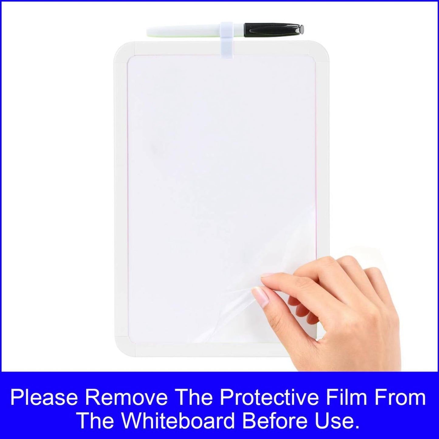 MXG Portable Double-Sided Whiteboard, 8x12 Inch Small Dry Erase Board with Markers, Eraser & Magnets, Mini Whiteboard for Wall, Office, Home, Kitchen, Classroom, Business Presentation