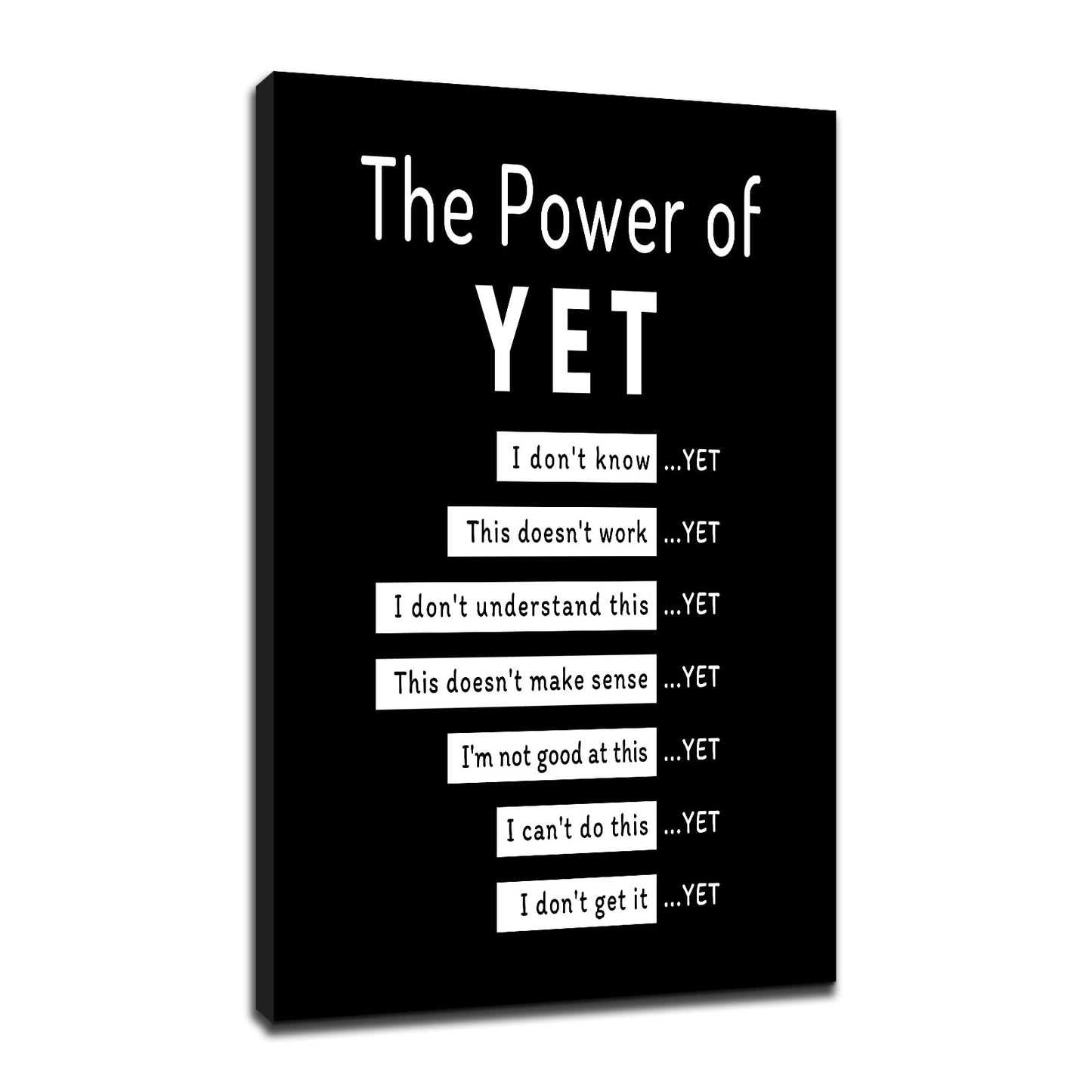 Motivational Wall Art Inspirational Entrepreneur Quotes Picture Painting Canvas Print Positive Theme Quotes Wall Decor Artwork for Home Teens Room Office Teacher Stretched and Framed [18''Wx24''H]
