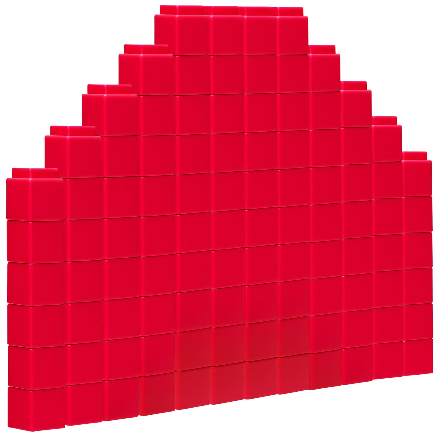 100 pcs red Linking Cubes for Math Counting Cubes manipulatives Plastic Counting Block Manipulative Learning Supplies for Educational Activities (Red)
