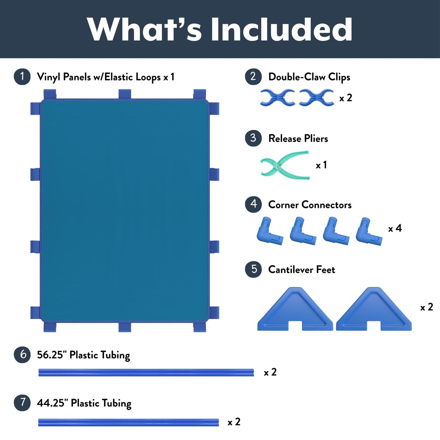 Children's Factory Big Screen PlayPanel, Kids Room Divider, Classroom Privacy Screen, Cantilever Feet Included, 1 Panel, Deep Water