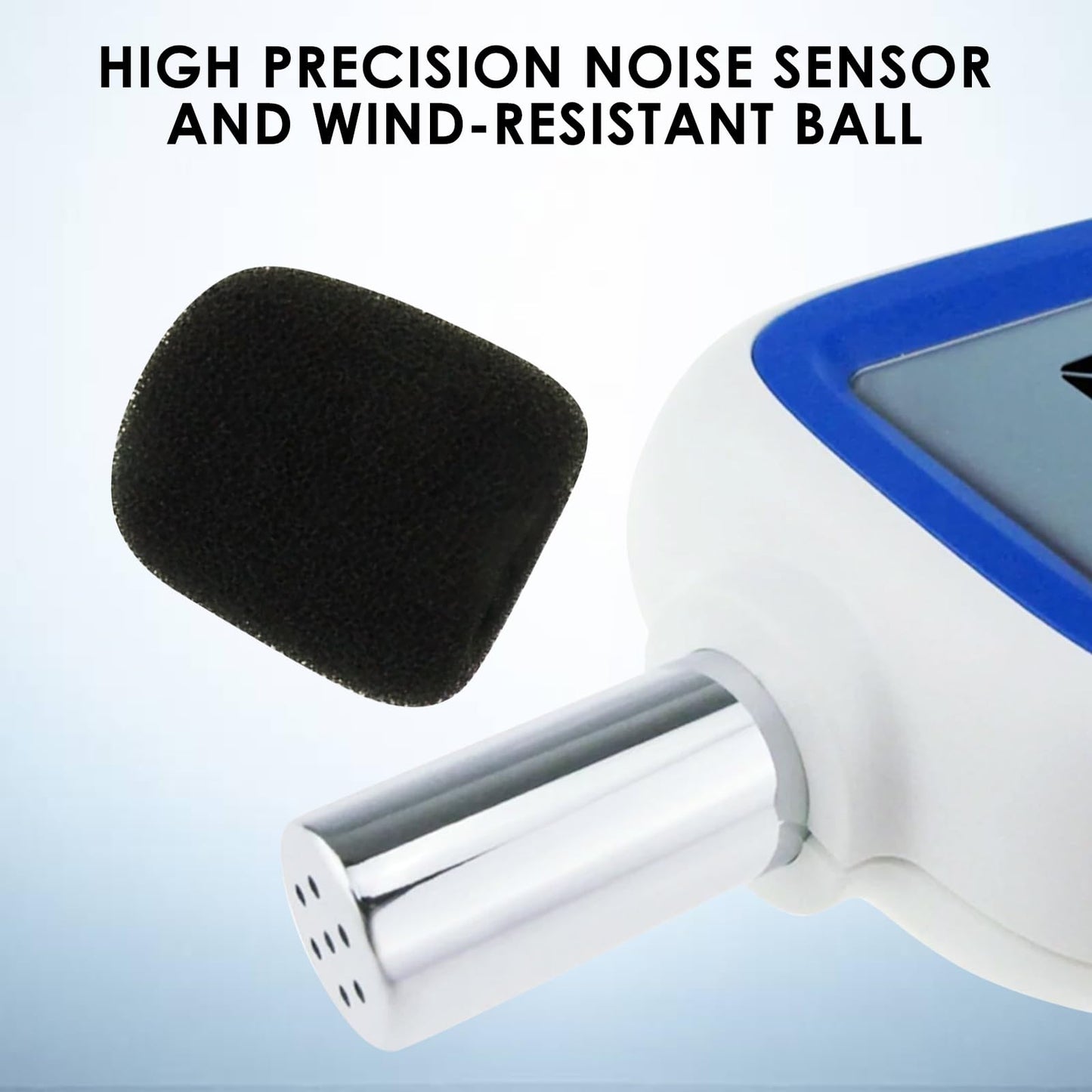 Decibel Meter Bluetooth, Portable Sound Level Meter with Data Logging, Can Fit with Smartphone App Recording, 30 to 130dBA Noise Decibel Meter SPL Meter w/Data Hold MAX MIN Alarm Backlit LCD Display