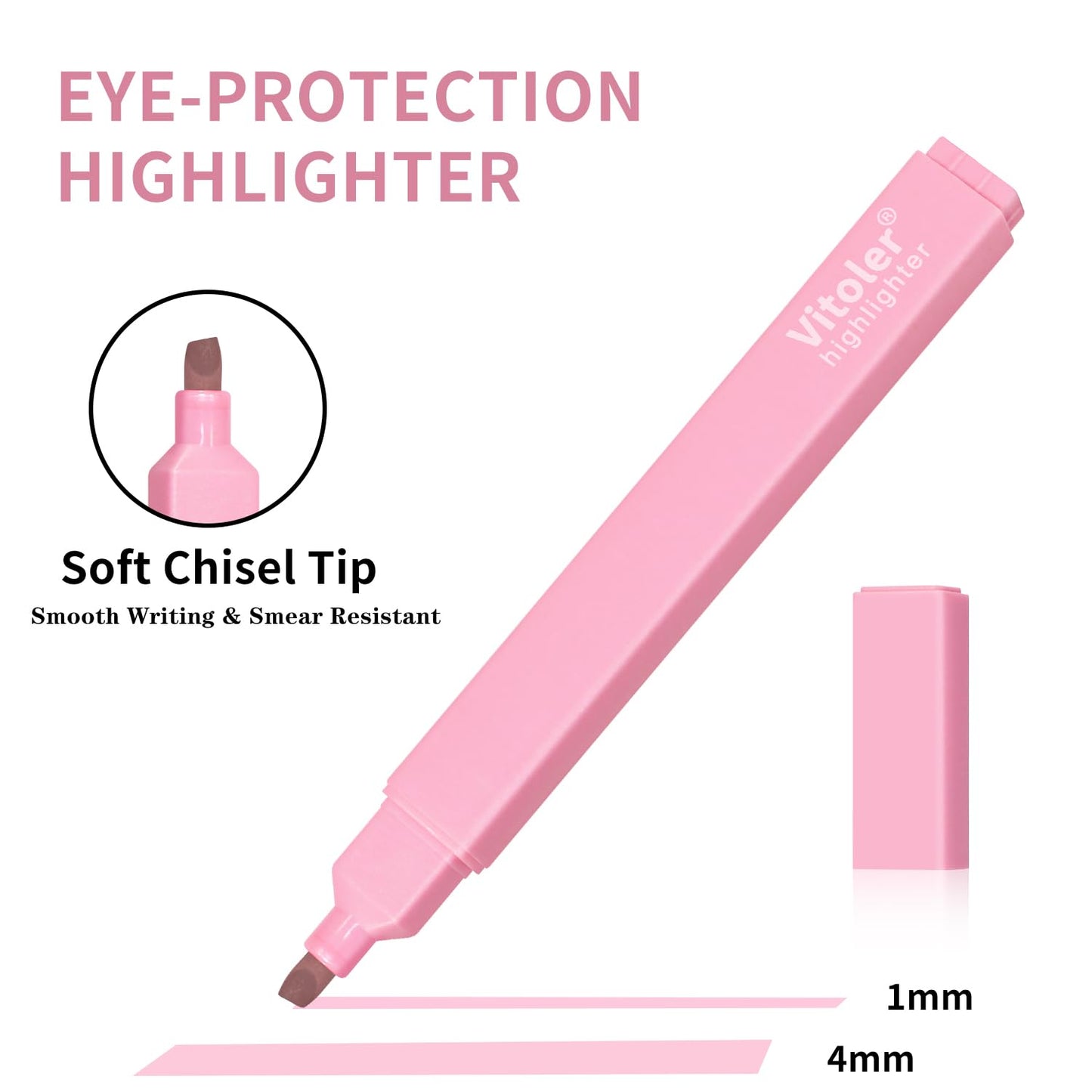 Piochoo Highlighters and Pens Set, 6pcs Cute Pastel Highlighters,6pcs 0.5mm Black Ink Gel Pens Quick Drying for Bible Studying Journaling Office School Supplies