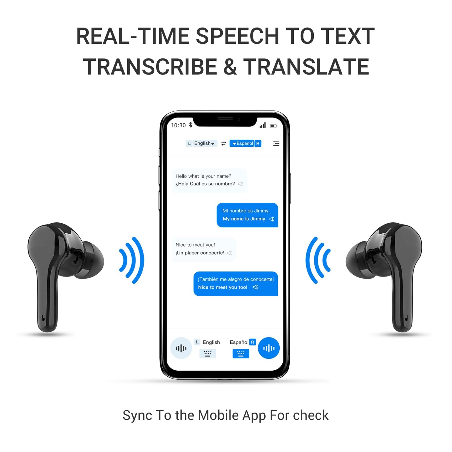 ANFIER M6 AI Offline Translation Earbuds Real Time 144 Languages Two-Way Translator Audifonos Traductores Inglés Español 3-in-1 Translate Headphones for Business Travel, No Subscription Needed (Black)