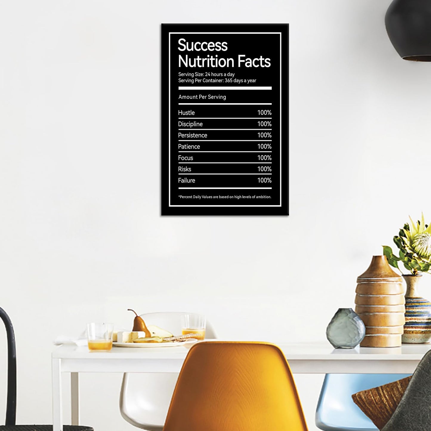 Inspirational Wall Art Home Decor Entrepreneur Quotes Canvas Pictures Prints Motivational Positive Posters Artwork for Modern Living Room Dining Room Office Wooden Framed Ready to Hang [12''Wx18''H]