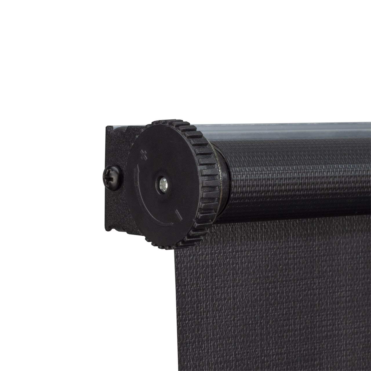 RecPro Black RV Roller Shades, Slow-Rise Blackout Window Cover, 62inW x 32inH, Polyester, Model 606345304744
