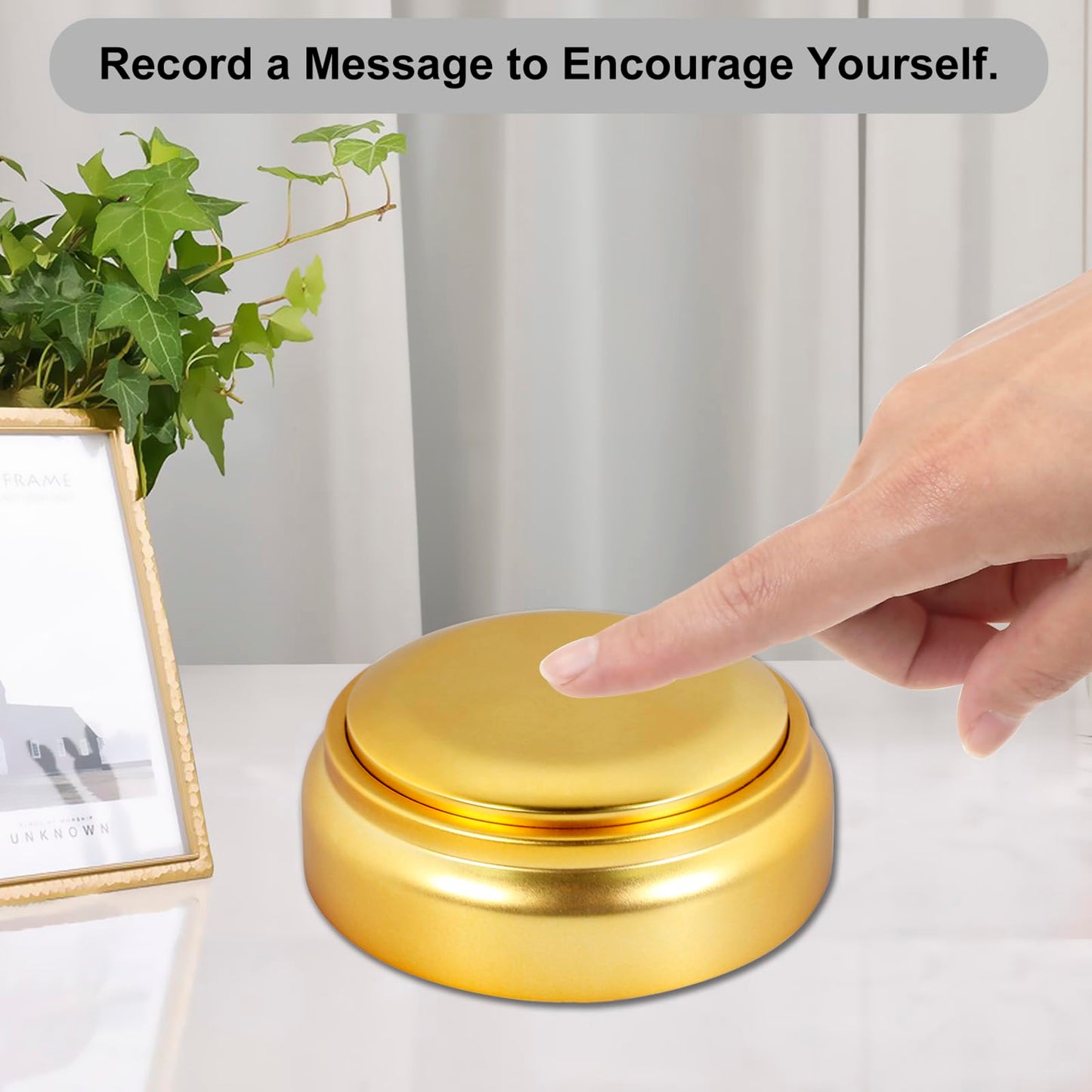 Gold Voice Custom Recordable Buttons 30 Second Voice Dog Talking Buttons Recordable and Playback Message for Classroom Fun Study Gift Voice Messages to Parents, Friends and Yourself